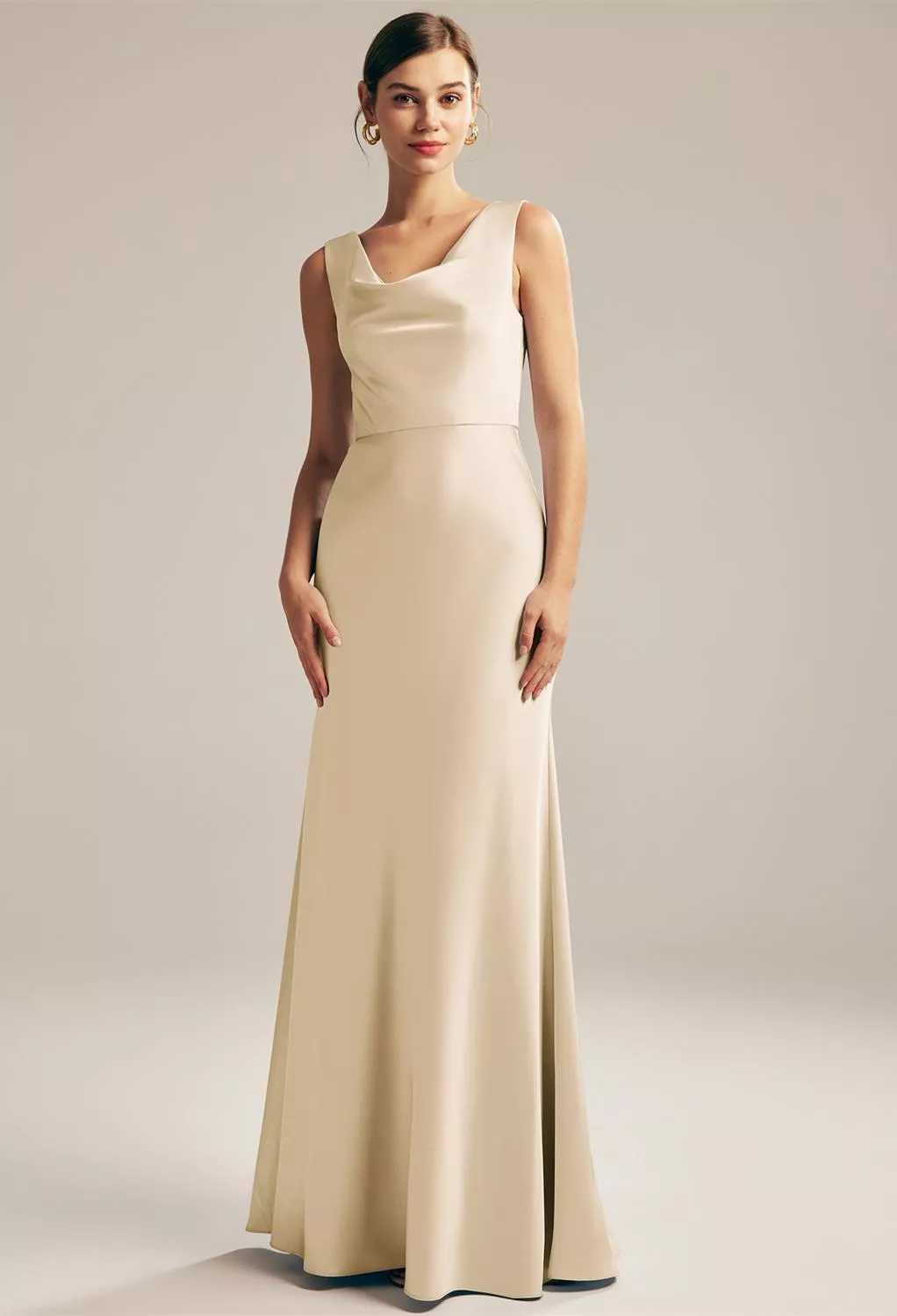 AW Maura Champagne  Bridesmaid Dresses